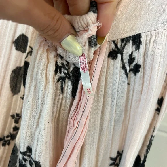 Free people Forget Me Not Gauze Cotton Midi Romantic Dress Size S - Picture 7 of 7